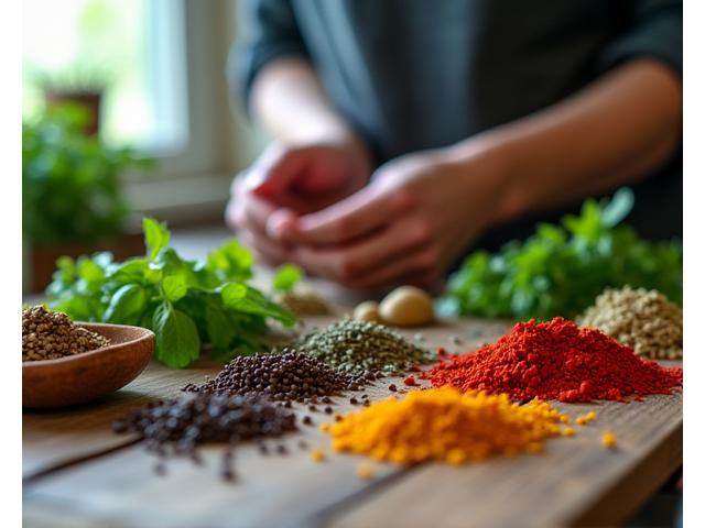 신선한 허브와 향신료 품질 관리